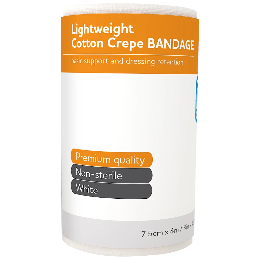 AEROCREPE Light Cotton Crepe Bandage 7.5cm x 4M Wrap/12