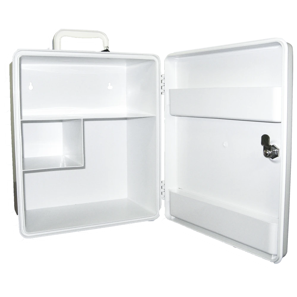 AEROCASE Large White Plastic Cabinet with Key Latch 32 x 37 x 18cm