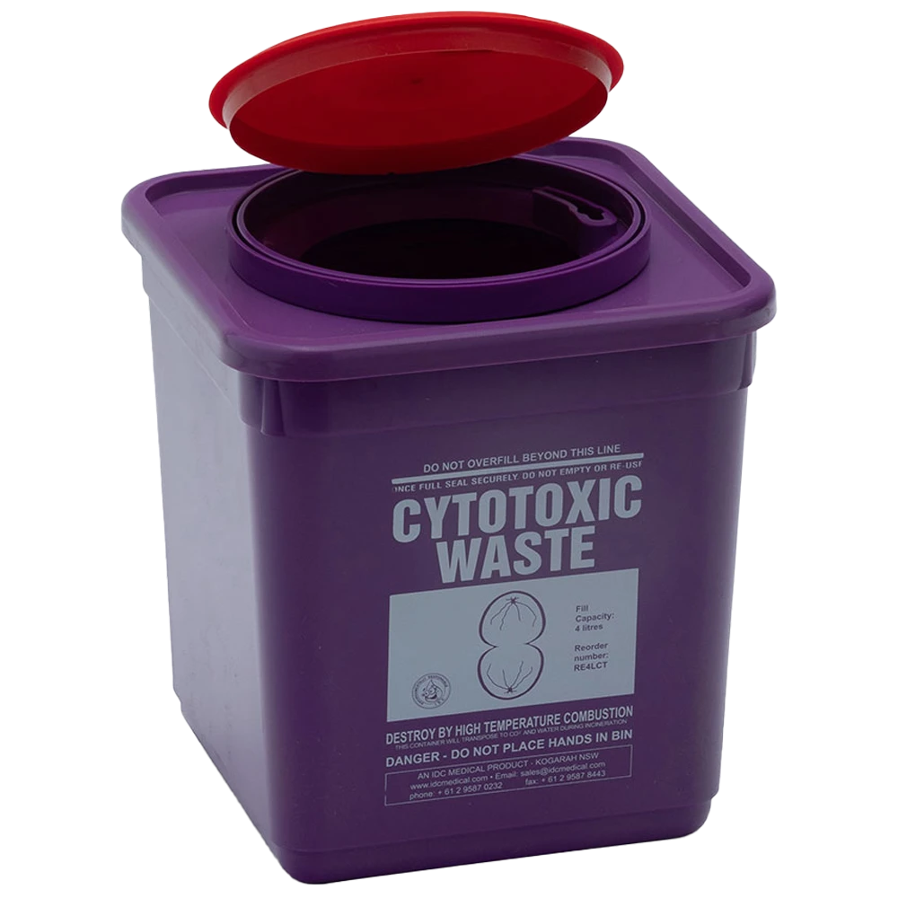 AEROHAZARD Cytotoxic Sharps Disposal Container 4L