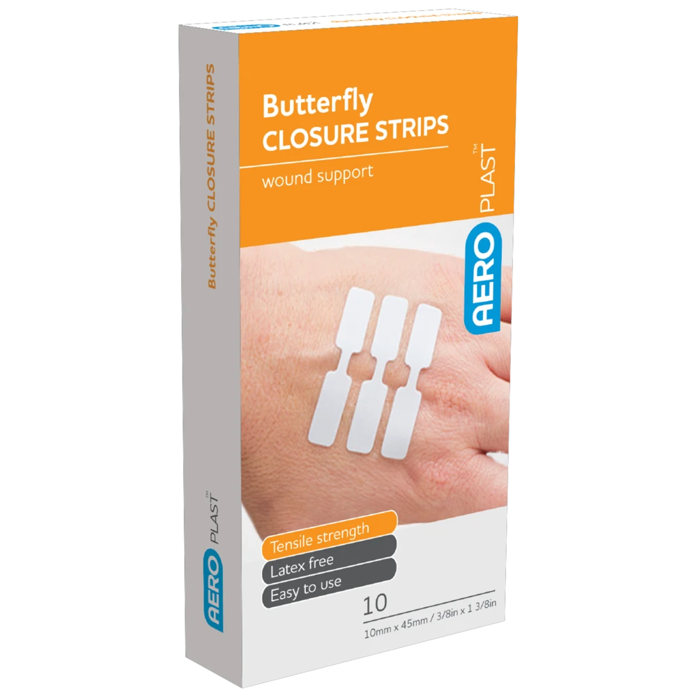AEROPLAST Butterfly Wound Closures 45 x 10mm Box/10