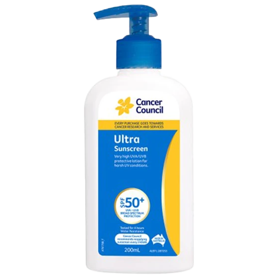 CANCER COUNCIL SPF50+ Ultra Sunscreen Pump 200mL