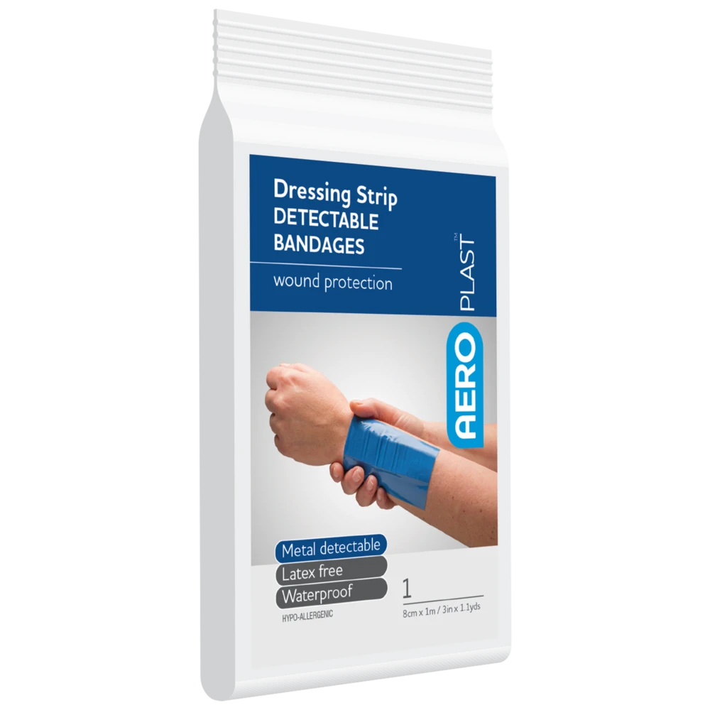 AEROPLAST Premium Detectable Dressing Strip 8cm x 1M