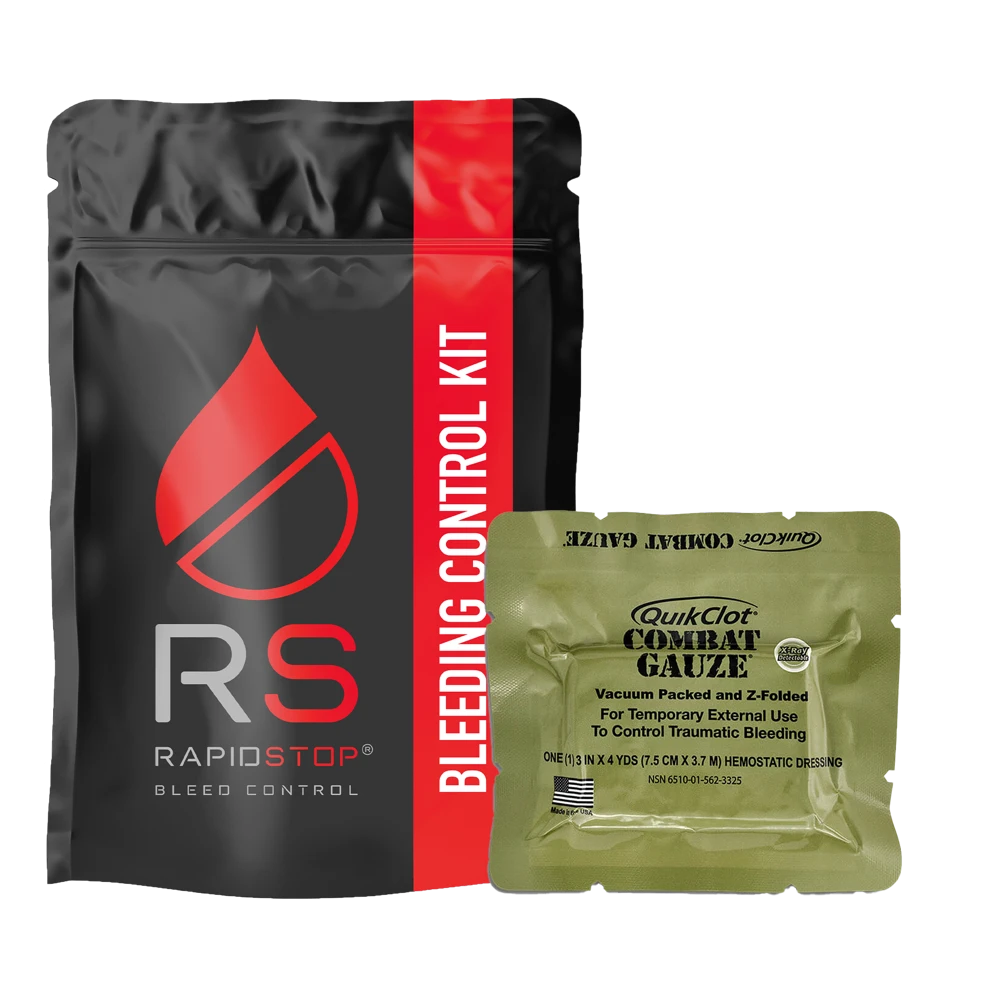 RAPIDSTOP Medium Bleed Control Pack with QUIKCLOT Combat Gauze
