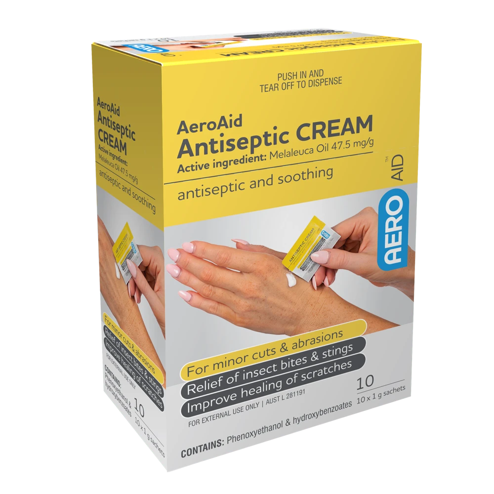 AEROAID Antiseptic Cream Sachet 1g Box/10