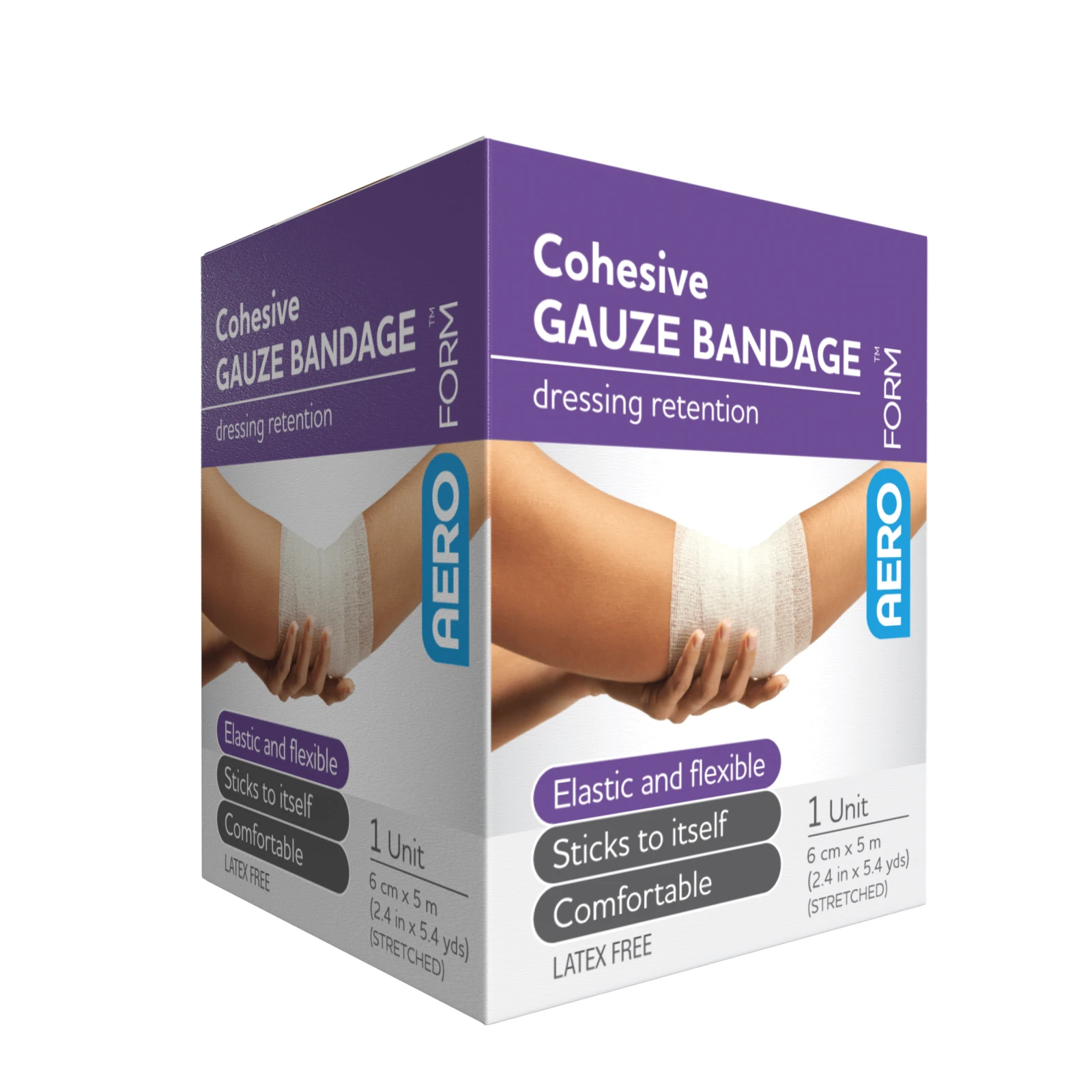 AeroForm Cohesive Gauze Bandage 6cm x 5M Box/1
