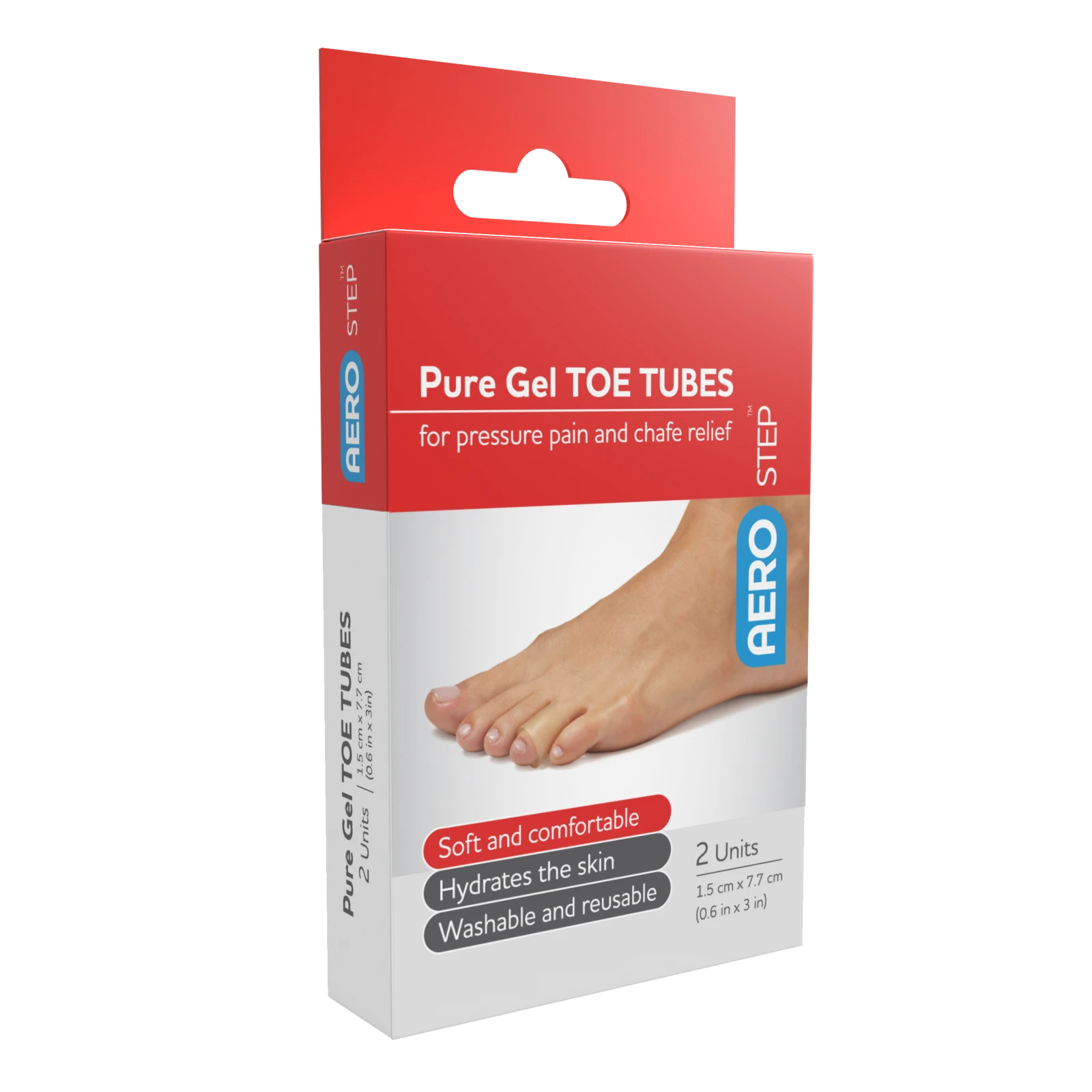 AEROSTEP Pure Gel Toe Tube 2pk