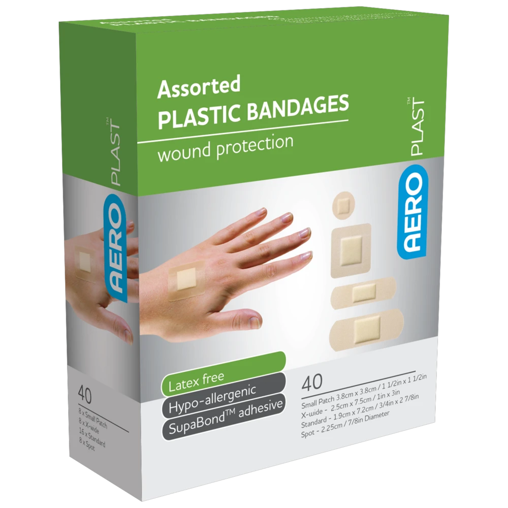 AEROPLAST Plastic Assorted Dressings Box/40