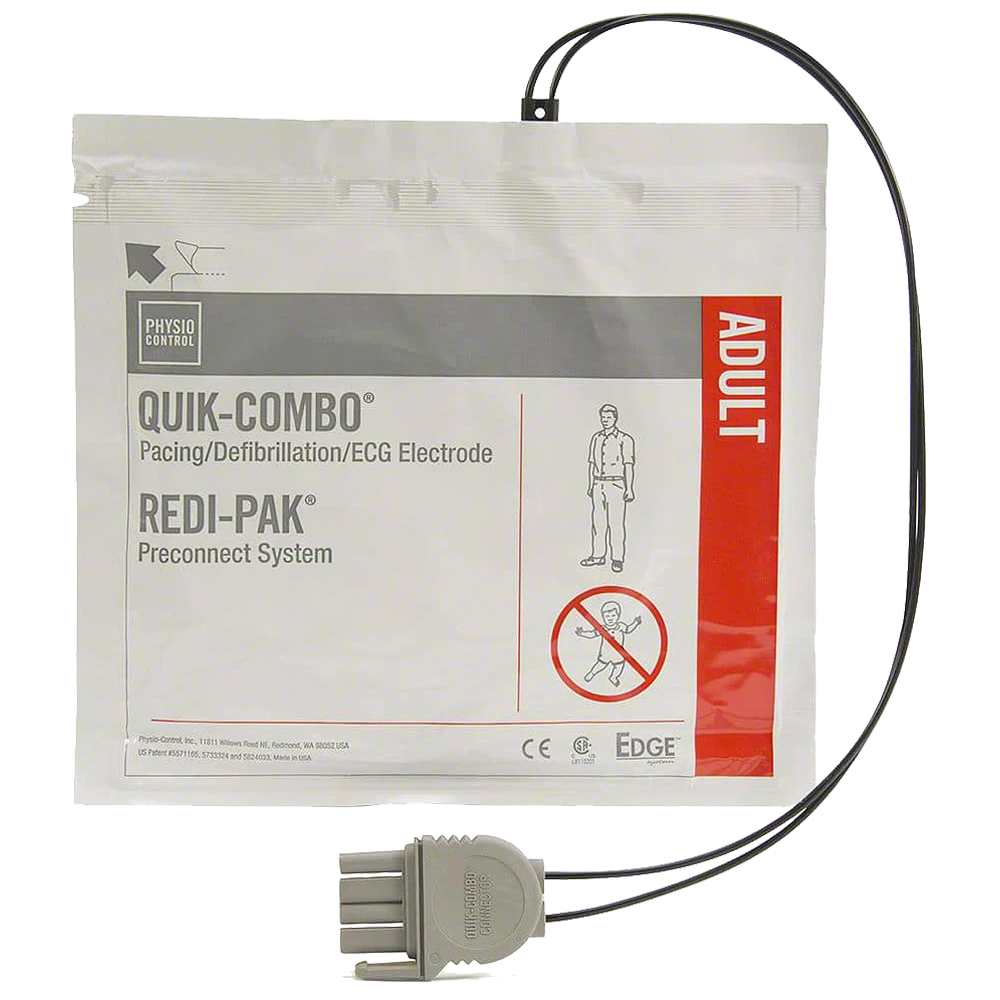 LIFEPAK Quik-Combo Redi-Pak Electrodes - Adult (for LP1000, LP12, LP15 & LP20E) 11996-000017