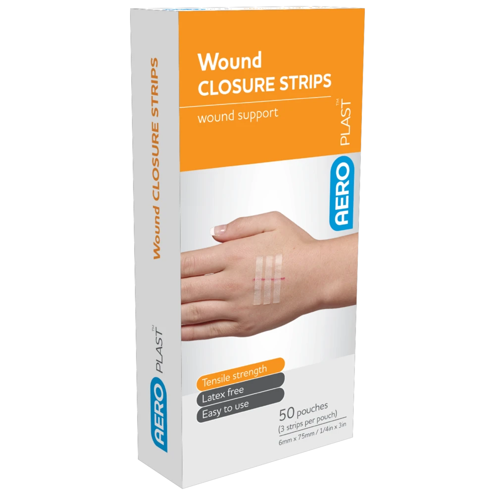 AEROPLAST Wound Closure Strips 6 x 75mm 3 strips/card Box/50