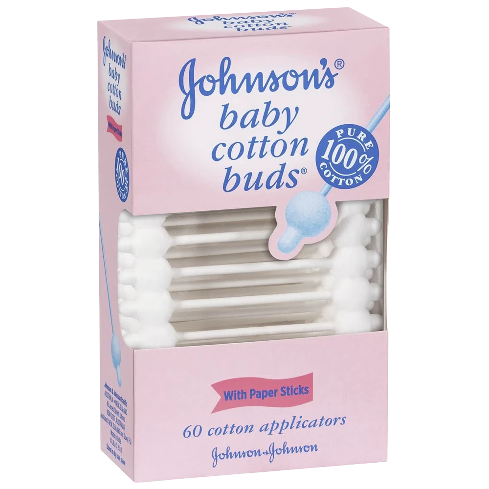 JOHNSON & JOHNSON Contour Cotton Tips Pack/60 Bag/60