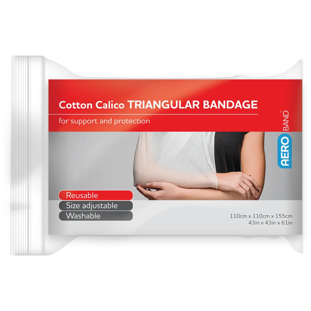 AEROBAND Cotton Calico Triangular Bandage 110 x 110 x 155cm Bag/10