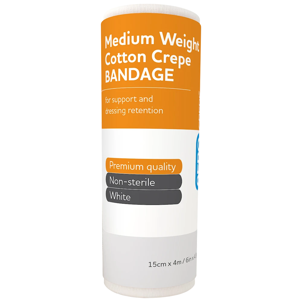 AEROCREPE Medium Cotton Crepe Bandage 15cm x 4M Wrap/12