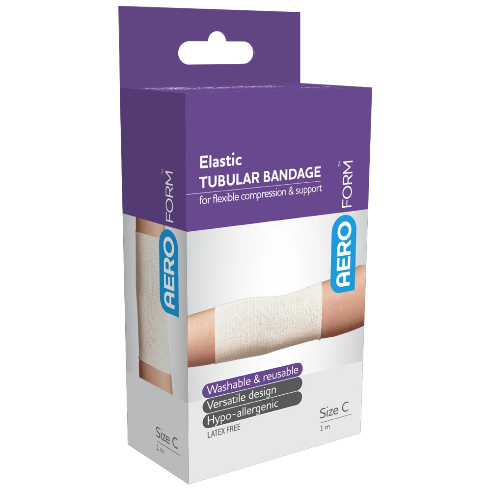 AEROFORM Size C Adult Limbs Elastic Tubular Bandage 7cm x 1M