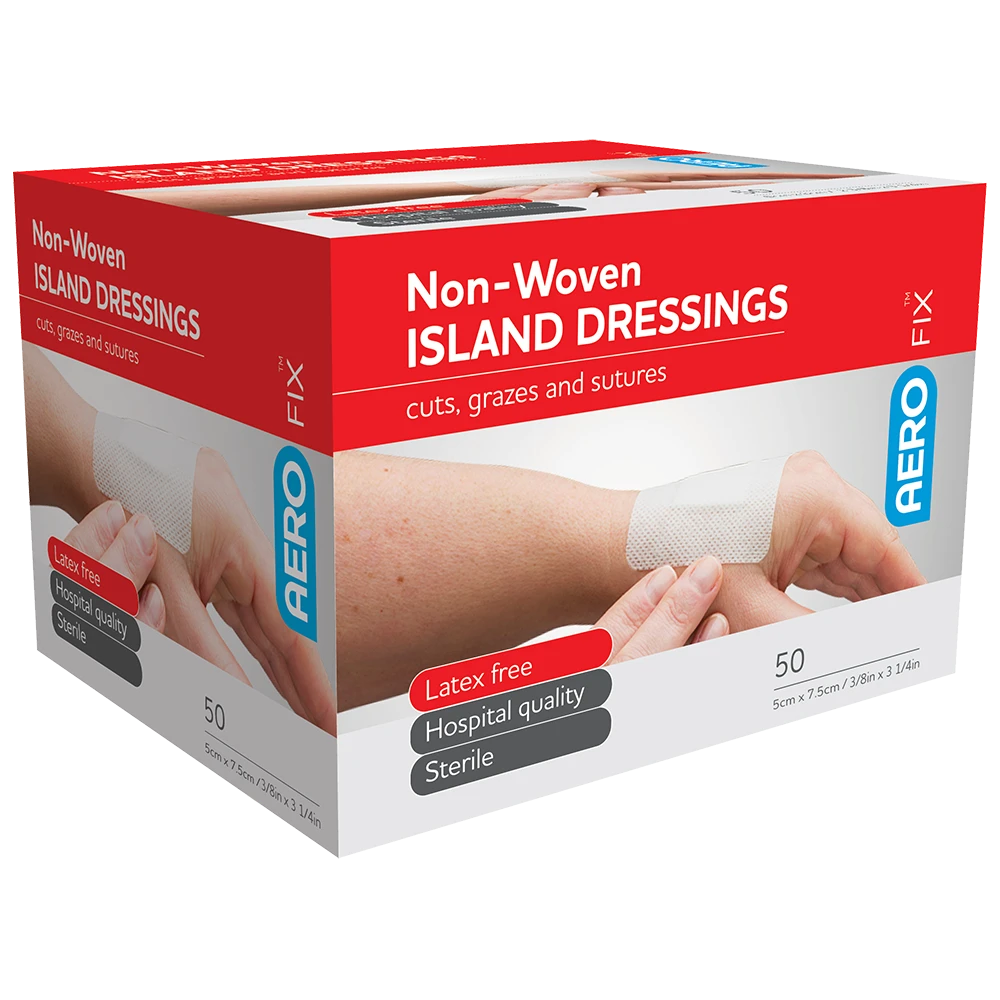 AEROFIX Non-Woven Island Dressing 5 x 7.5cm Box/50
